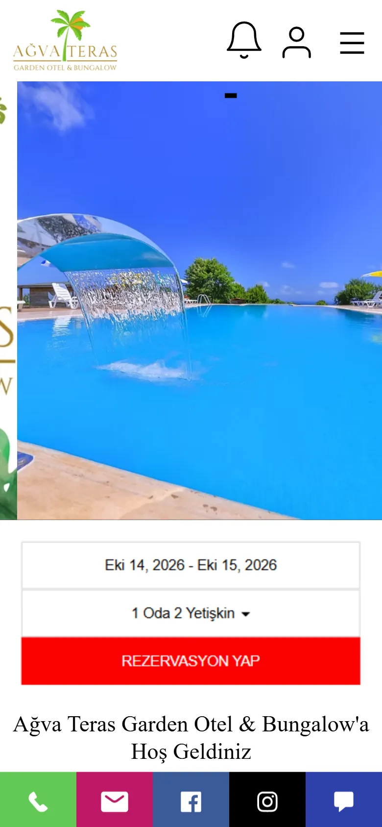 Ağva Teras Garden Otel & Bungalow sitesinin telefondaki görünümü