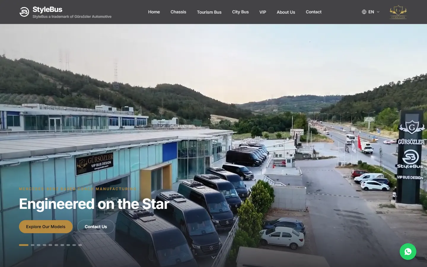 StyleBus sitesinin bilgisayardaki ana sayfası